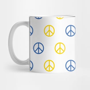 Ukrainian design| Peace sign in Ukraine flag color pattern Mug